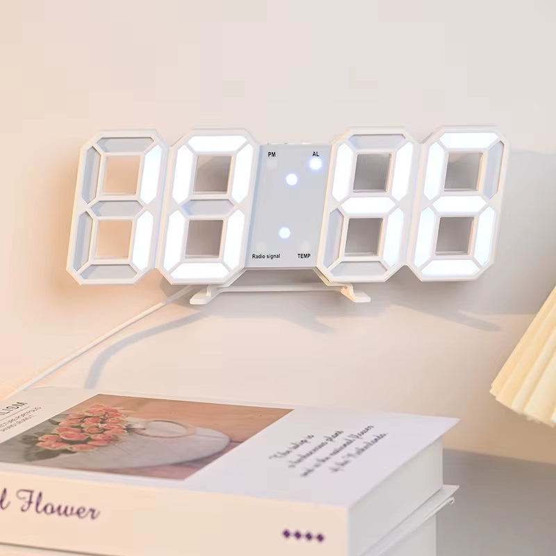 Digital Wall Clock, Desktop Clock, Home Decor, Indoor LED Table Clock, Living Room Wall Clock