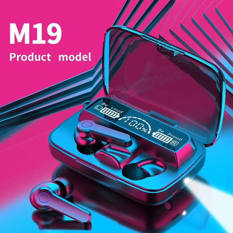 M19 Bluetooth Headset Wireless Tws Gaming Support Noise-Cancelling Touch In-Ear Mini Emergency Power Bank Headset