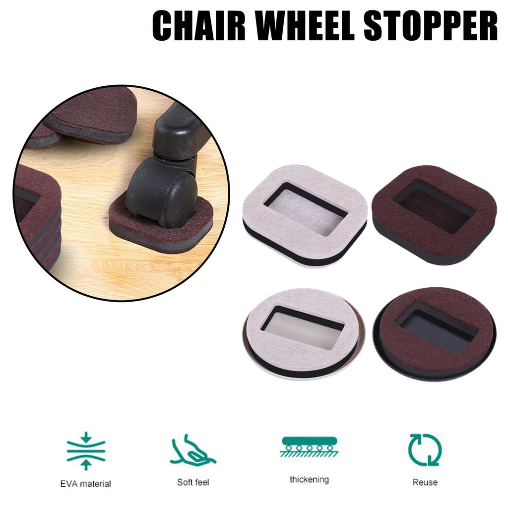 5Pcs Office Chair Wheel Stopper Chair Fixing Shockproof Wheel Scratches Floor Prevents Stopper Furniture Pad Caster Wood Ca S8V9