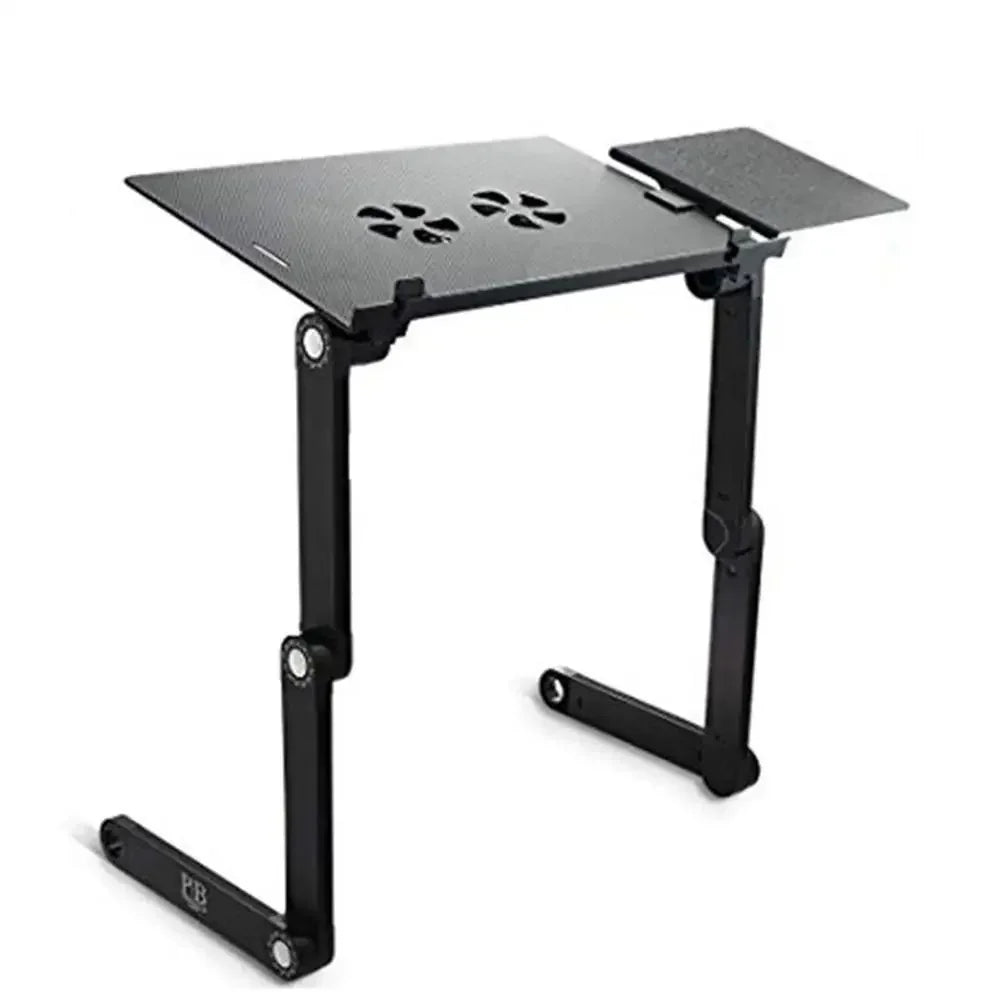 Aluminum Alloy Laptop Table Folding Notebook Desktop Stand with Cooling Fan Bed Laptop Tray Desk Study Desk Bed Office Bookshelf