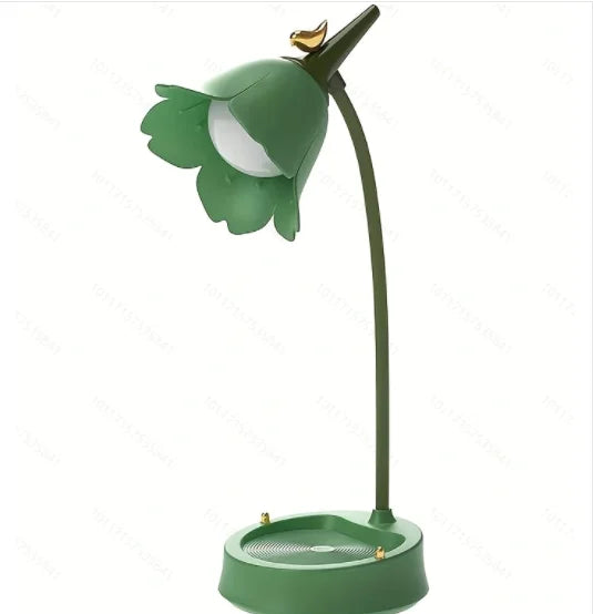 LED Touch Switch White Folding Desk Lamp Bedroom Bedside Study Reading Eye Care Night Lamp USB Plug-In Dimmable White Desk Lamp