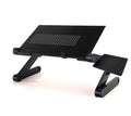 Aluminum Alloy Laptop Table Folding Notebook Desktop Stand with Cooling Fan Bed Laptop Tray Desk Study Desk Bed Office Bookshelf