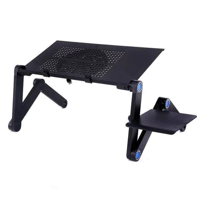 Aluminum Alloy Laptop Table Folding Notebook Desktop Stand with Cooling Fan Bed Laptop Tray Desk Study Desk Bed Office Bookshelf