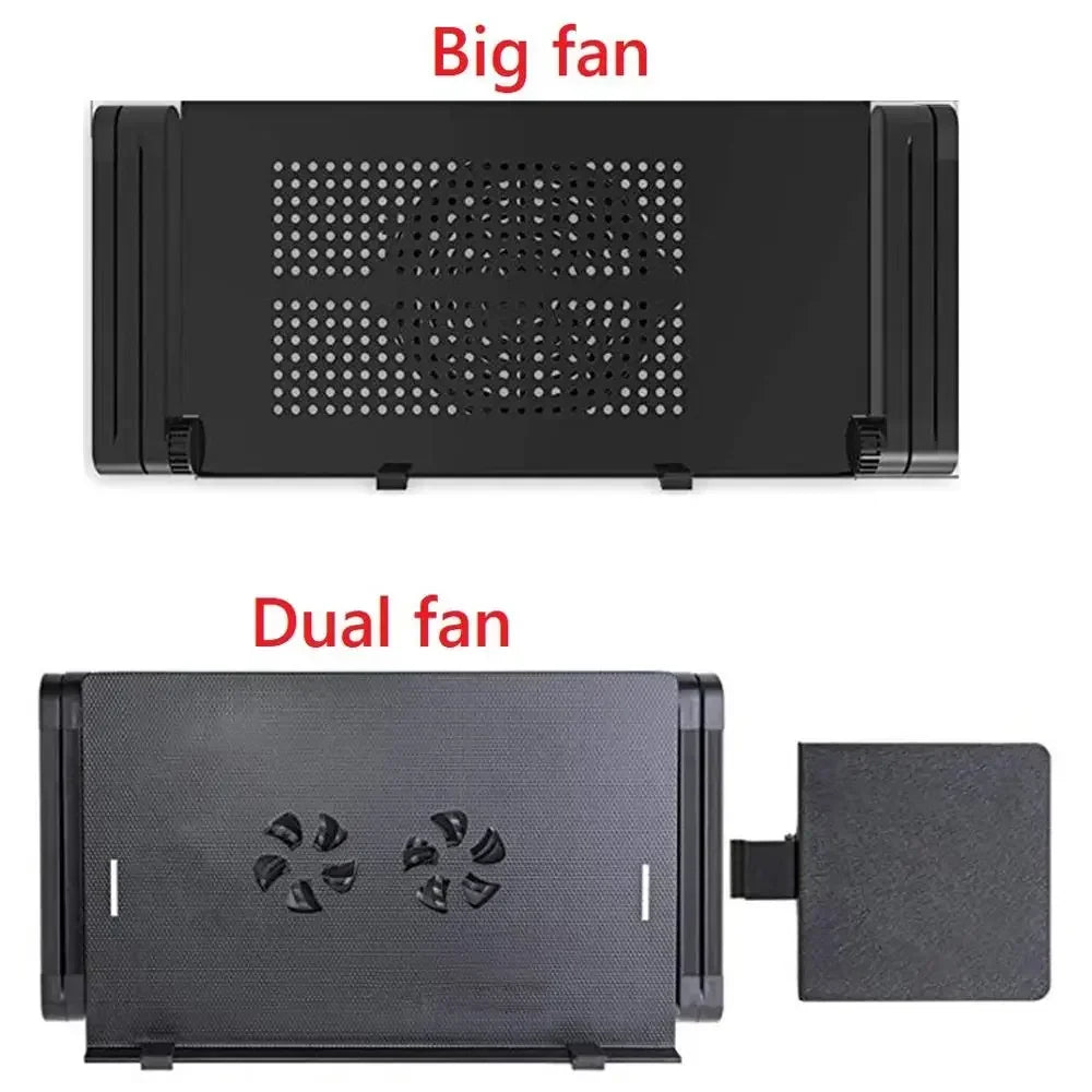 Aluminum Alloy Laptop Table Folding Notebook Desktop Stand with Cooling Fan Bed Laptop Tray Desk Study Desk Bed Office Bookshelf