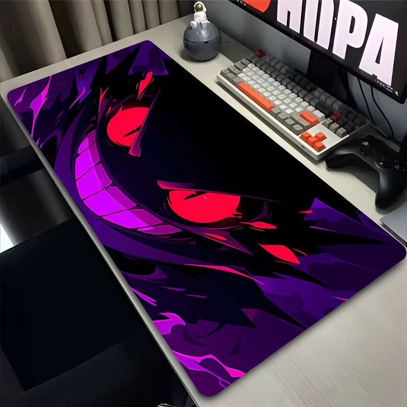 Gaming Mouse Pad Deskmat Anime Pc Accessories Mousepad P-Pokemon Gengar Xxl Mat 900X400 Gamer Large Desktop Extended Desk Carpet